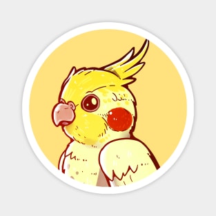 Pocket Cute Yellow Cockatiel Bird Magnet